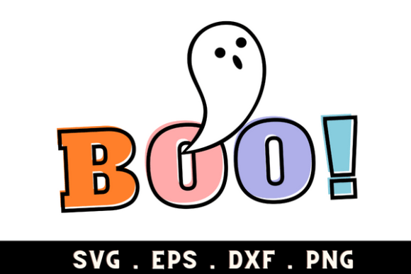 Halloween SVG, Boo Halloween Cut Files Graphic T-shirt Designs By momstercraft
