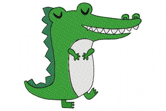 Alligator Animali Ricami Di Reading Pillows Designs