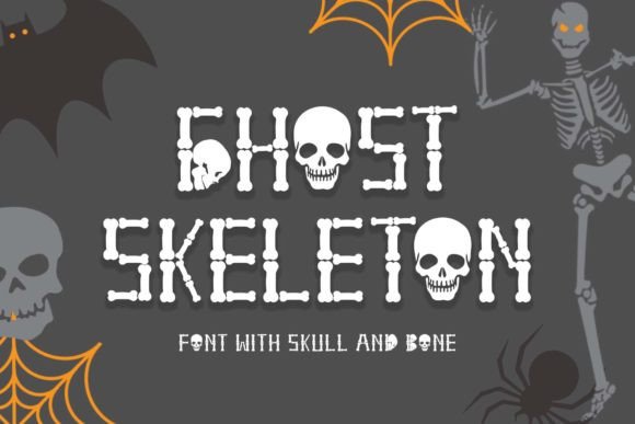 Ghost Skeleton Display Font By yogaletter6