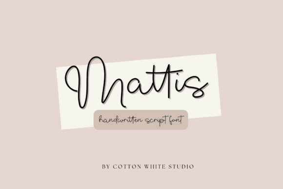 Mattis Script & Handwritten Font By Cotton White Studio