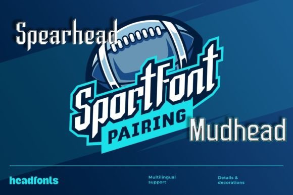 Spearhead Mudhead Duo Display Fonts Font Door Headfonts