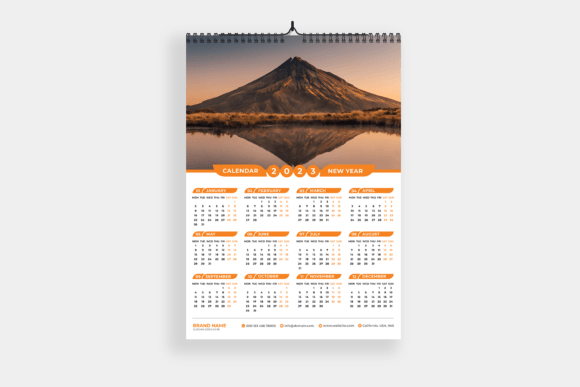 2023 Calendar Template Grafik Druck-Vorlagen Von DesignLens