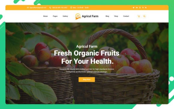 Agriculture Hero Header Graphic Web Elements By S.ASagor