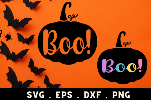 Halloween SVG, Boo Pumpkin Cut Files Graphic T-shirt Designs By momstercraft