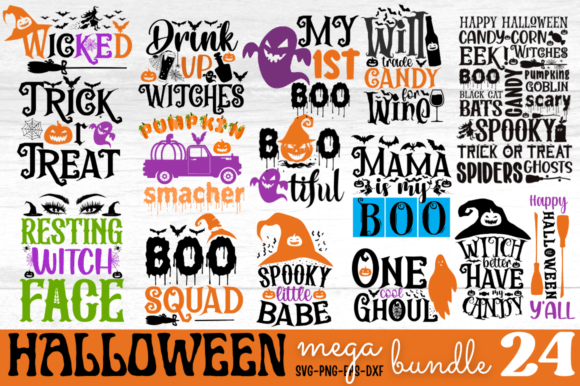 Mega Halloween SVG Bundle, Halloween SVG Graphic Print Templates By CraftArt