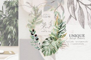 Palms & Branches Wedding Collection Graphic Illustrations By Mikibith Art 7