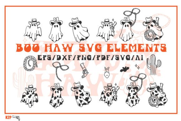 Boo Haw SVG Elements Graphic Crafts By KtwoP