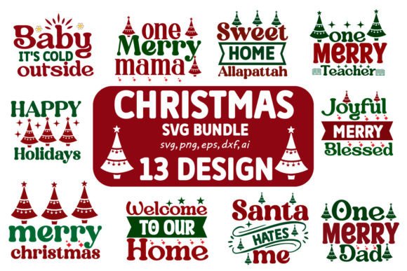Christmas Svg Bundle Afbeelding Crafts Door ak-graphics