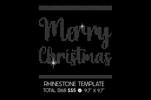 Merry Christmas! Rhinestone Template Rhinestones Craft Cut File By Creative Fabrica Crafts