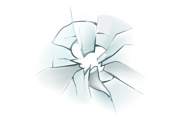 Realistic Damaged Glass Graphic Illustrations By yummybuum