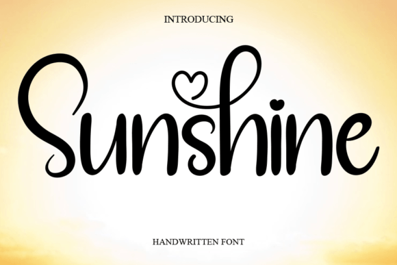 Sunshine Script & Handwritten Font By cans studio