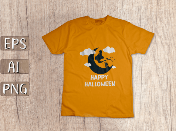 Happy Halloween T Shirt Design Templates Graphic T-shirt Designs By MA-DA