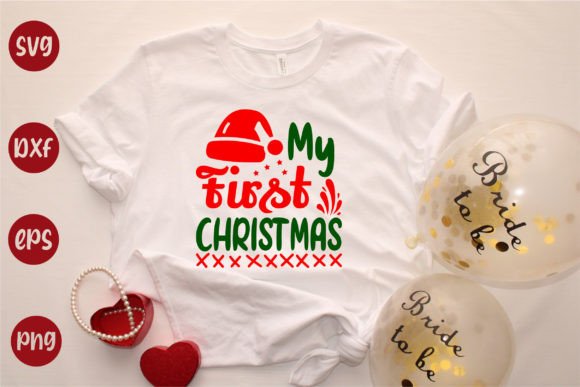 My First Christmas Graphic Print Templates By MN_ Creation