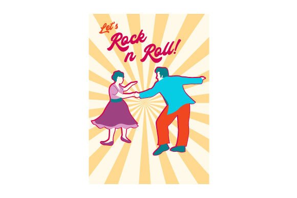 Rock N Roll Dance Party Poster, A3 Dance & Cheer Craft Cut File By Creative Fabrica Crafts