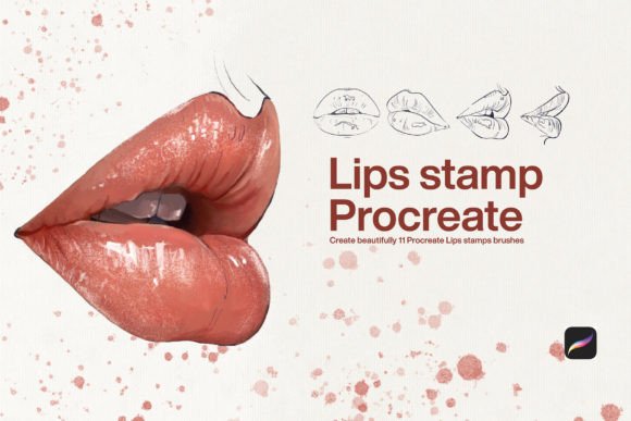 10 Lips Stamps Procreate Graphic Brushes By CCPreset