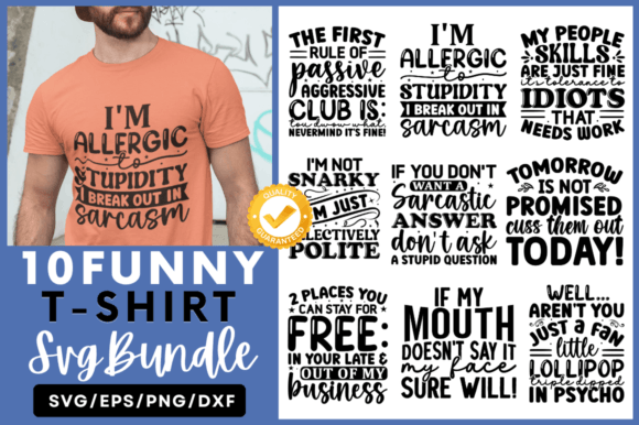 Funny Tshirt Svg Bundle Gráfico Manualidades Por Regulrcrative