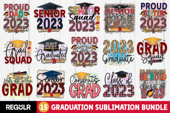 Graduation Sublimation Bundle Graphic Crafts By Regulrcrative