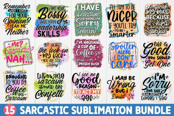 Sarcastic Sublimation Bundle Graphic Crafts By Regulrcrative