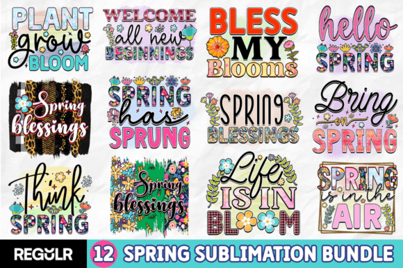 Spring Sublimation Bundle Graphic Crafts By Regulrcrative
