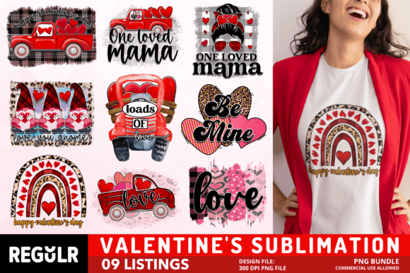 Valentine's Sublimation Bundle Graphic Crafts By Regulrcrative