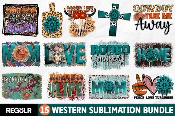 Western Sublimation Bundle Graphic Crafts By Regulrcrative