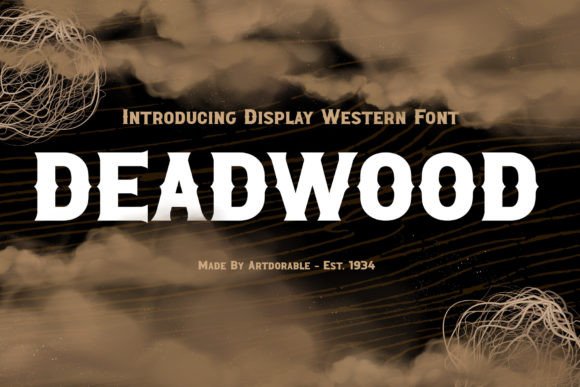 Deadwood Czcionki Szeryfowe Czcionka Przez Artdorable