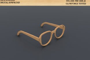 Eyeglass Laser Cut Files, Wooden Glasses Graphic 3D Shapes By atacanwoodbox 3