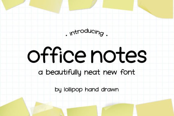 Office Notes Sans Serif Font By Lollipop Hand Drawn