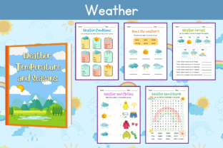 Worksheet Weather, Temperature, Seasons Gráfico K Por REINDEER 2