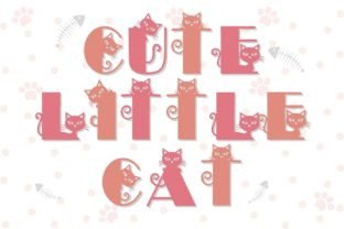 Cute Little Cat Decorative Font By NN-Font Design 1