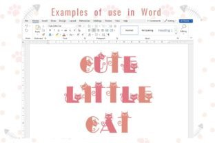 Cute Little Cat Decoratieve Fonts Font Door NN-Font Design 5