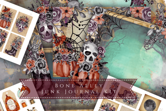 Junk Journal Printable - Bone Alley Graphic Illustrations By More Paper Than Shoes
