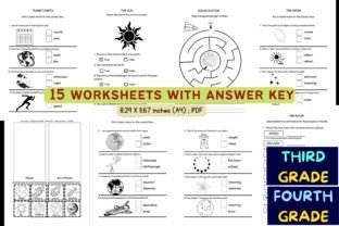 Space Science Worksheets: 3rd/4th Grade Grafica 3rd grade Di Charm Creatives 2