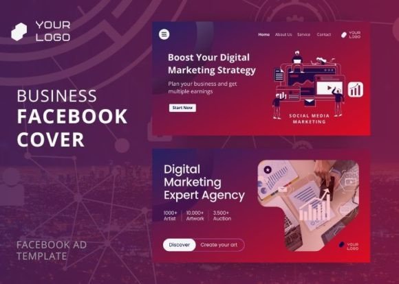Modern Business Template Facebook Ads Grafika Szablony Mediów Społecznościowych Przez Azhartpaper