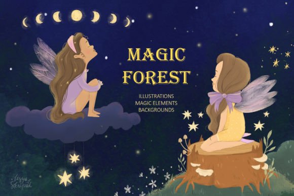 Magic Forest and Fairies Graphic Illustrations By lesyaskripak.art