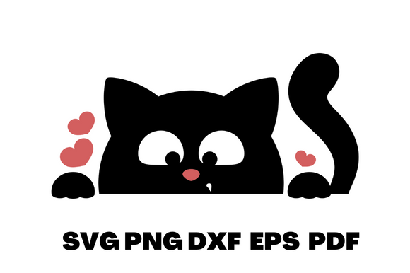 CAT LOGO | BLACK CAT LOGO | CAT PNG Graphic Crafts By Craft Carnesia