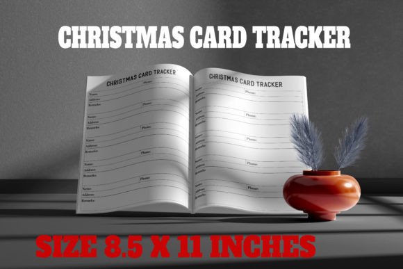 CHristmas Card Tracker KDP Interiors Graphic KDP Interiors By FlowDesign