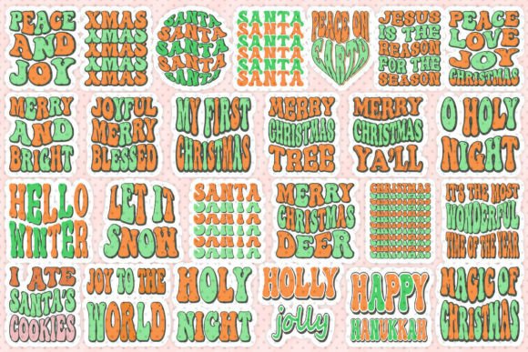 Retro Christmas Sign Sublimation Bundle Graphic Crafts By CraftStudio