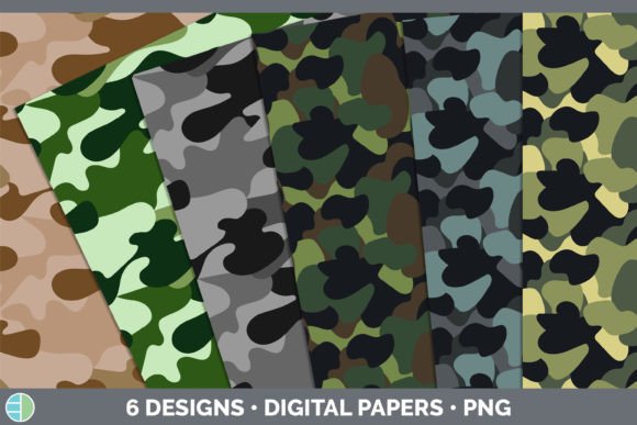 Camo Backgrounds | Digital Scrapbook Pap Grafik Druckbare Illustrationen Von Enliven Designs