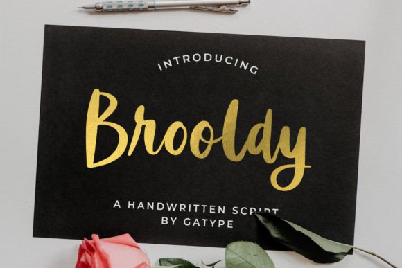 Brooldy Script & Handwritten Font By gatype