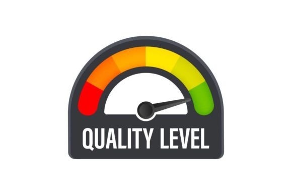 Quality Level Meter. Satisfied Customers Graphic Logos By DG-Studio