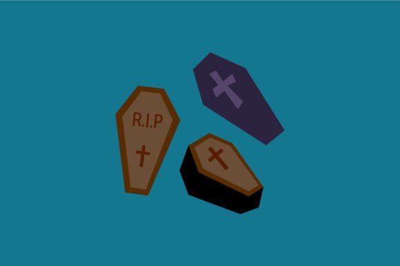 Set of Coffins Isolated Vector Graphic Illustrations By iamgi graphics
