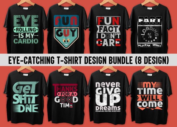 Eye-catching T-Shirt Design Bundle Grafica Modelli di Stampa Di AdhorT
