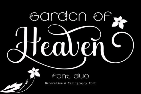 Garden of Heaven Font Corsivi Font Di Arzaq's Studio