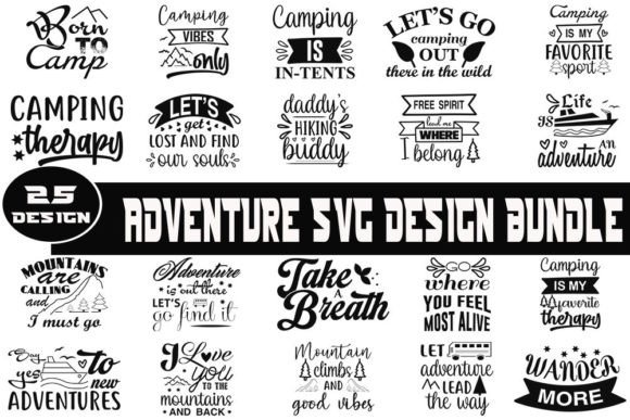 Adventure Designs Bundle Illustration Modèles d'Impression Par creative designer store
