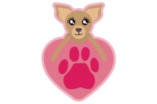 Kawaii Chihuahua Valentine's Day Valentine's Day Fichier de Découpe pour les Loisirs créatifs Par Creative Fabrica Crafts 1