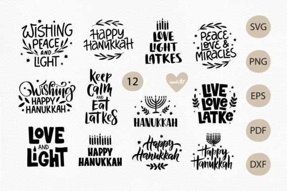 Happy Hanukkah SVG Graphic Crafts By alenakoval_art