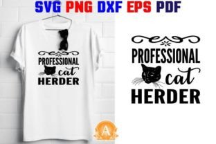 Professional Cat Herder SVG Design Gráfico Designs de Camisetas Por SVG Design Shop