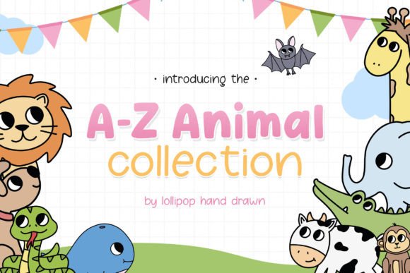 The a-Z Animal Collection Graphic Crafts By Lollipop Hand Drawn
