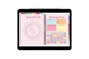 Weight Loss Monthly Digital Tracker Graphic Crafts By MOMAT THIRTYONE 2